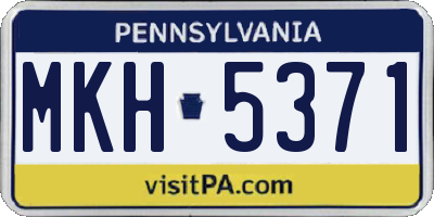 PA license plate MKH5371