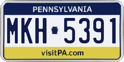 PA license plate MKH5391