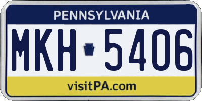 PA license plate MKH5406