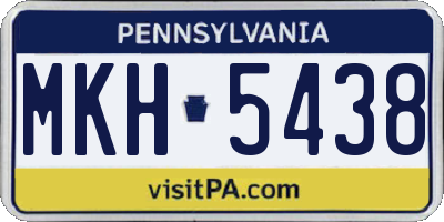 PA license plate MKH5438