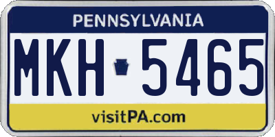 PA license plate MKH5465