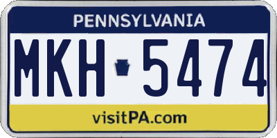PA license plate MKH5474
