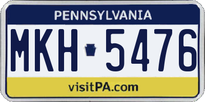 PA license plate MKH5476