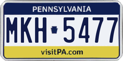 PA license plate MKH5477