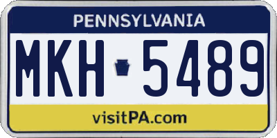 PA license plate MKH5489