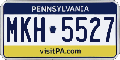 PA license plate MKH5527