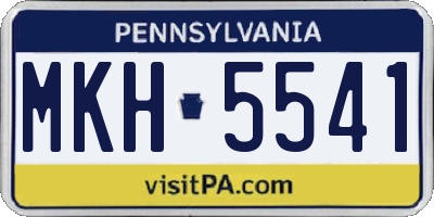 PA license plate MKH5541