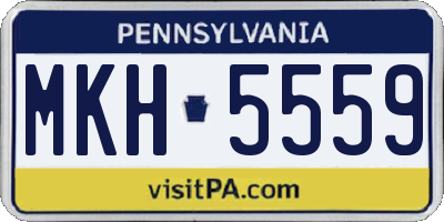 PA license plate MKH5559