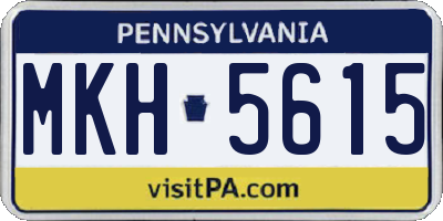 PA license plate MKH5615