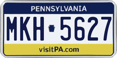 PA license plate MKH5627