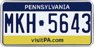 PA license plate MKH5643