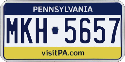 PA license plate MKH5657