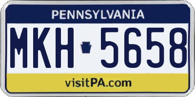 PA license plate MKH5658