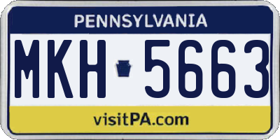 PA license plate MKH5663