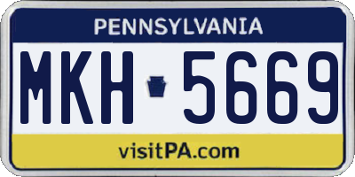 PA license plate MKH5669