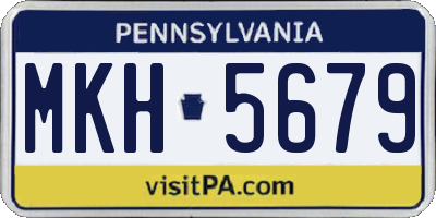 PA license plate MKH5679