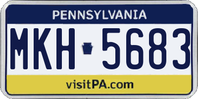 PA license plate MKH5683