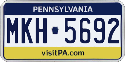 PA license plate MKH5692