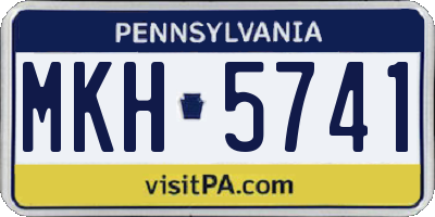 PA license plate MKH5741