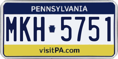 PA license plate MKH5751
