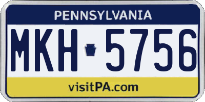 PA license plate MKH5756