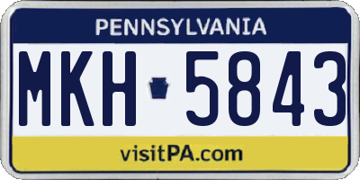 PA license plate MKH5843