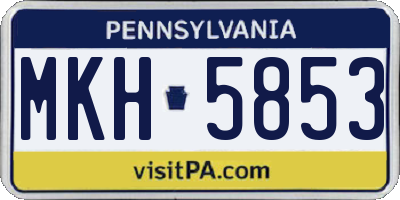 PA license plate MKH5853