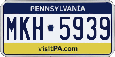 PA license plate MKH5939