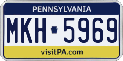 PA license plate MKH5969