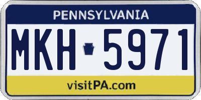 PA license plate MKH5971