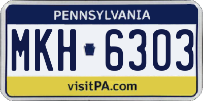 PA license plate MKH6303