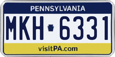 PA license plate MKH6331
