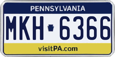 PA license plate MKH6366