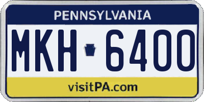PA license plate MKH6400
