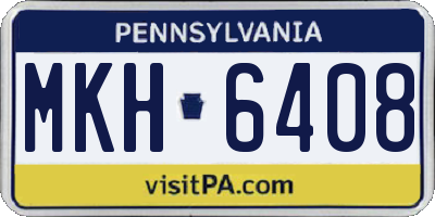 PA license plate MKH6408