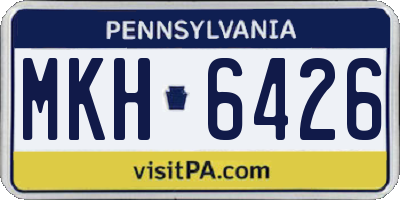 PA license plate MKH6426