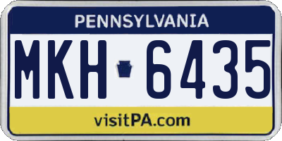 PA license plate MKH6435