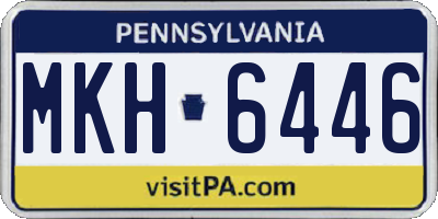 PA license plate MKH6446