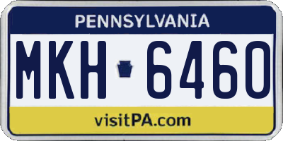 PA license plate MKH6460