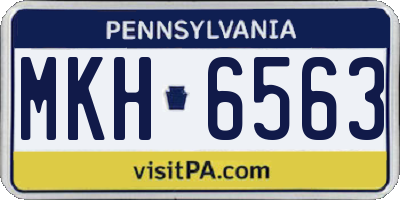 PA license plate MKH6563