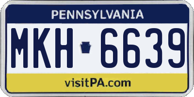 PA license plate MKH6639