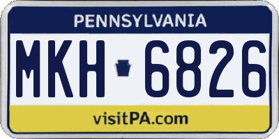 PA license plate MKH6826