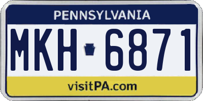 PA license plate MKH6871