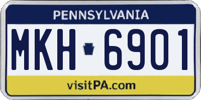 PA license plate MKH6901