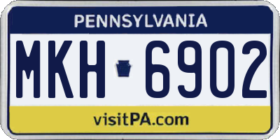 PA license plate MKH6902