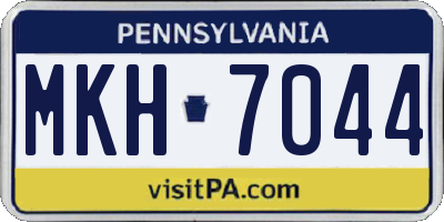 PA license plate MKH7044