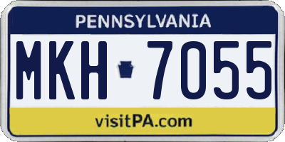 PA license plate MKH7055