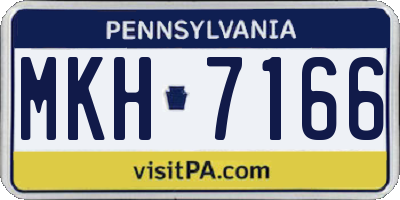 PA license plate MKH7166