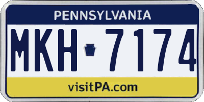 PA license plate MKH7174