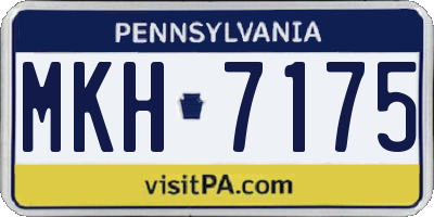 PA license plate MKH7175